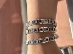 18'li Gold Detaylı Yıldızlı İtalyan Bileklik