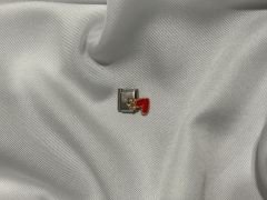 Sallantılı Asimetrik Kalp İtalyan Bileklik Charmı (Kırmızı)